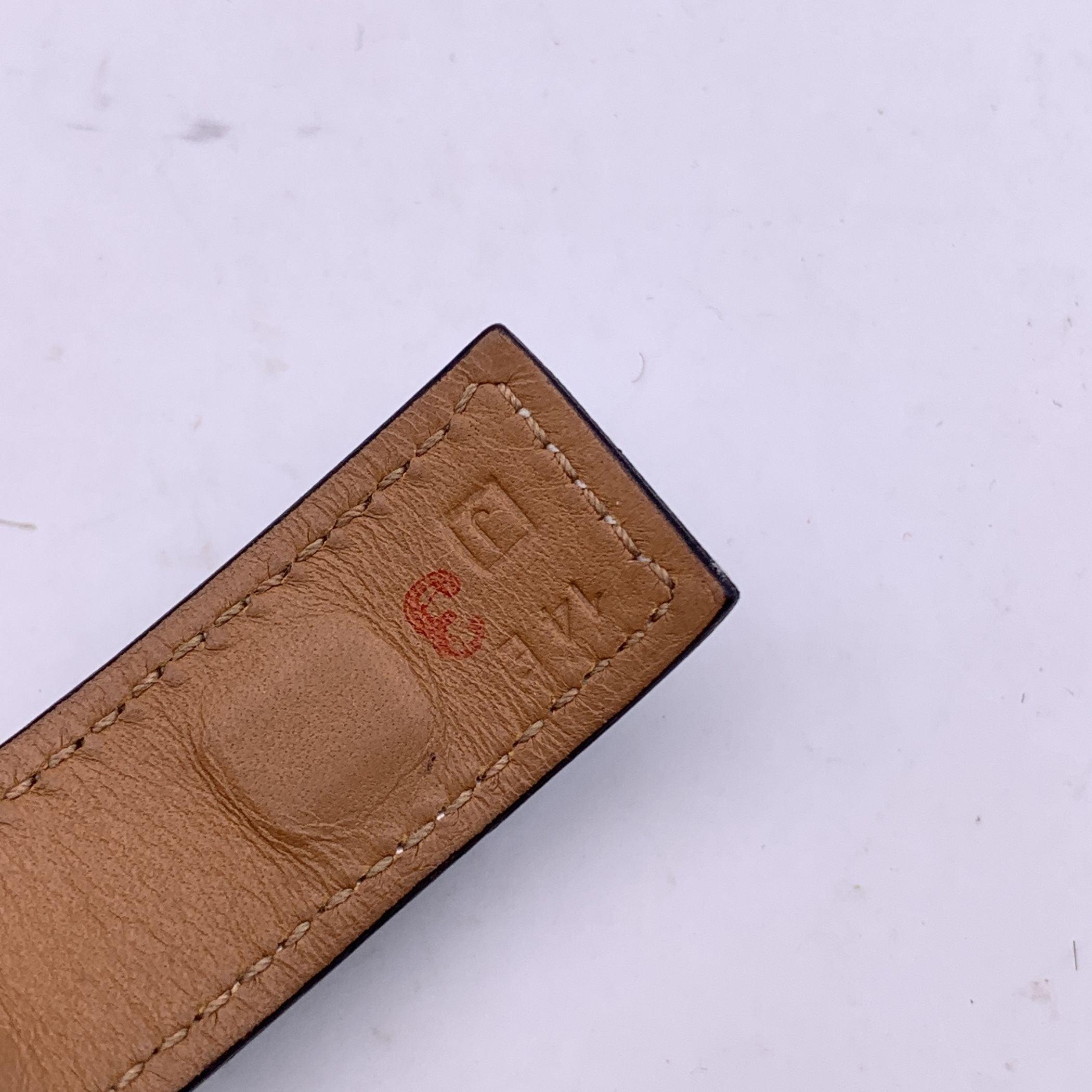 Women's Hermes Paris Light Blue Leather Belt Bracelet Silver Metal Hardware