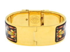 Hermes Paris Loquet L01.201 Gold-Plated Bracelet Quartz Watch