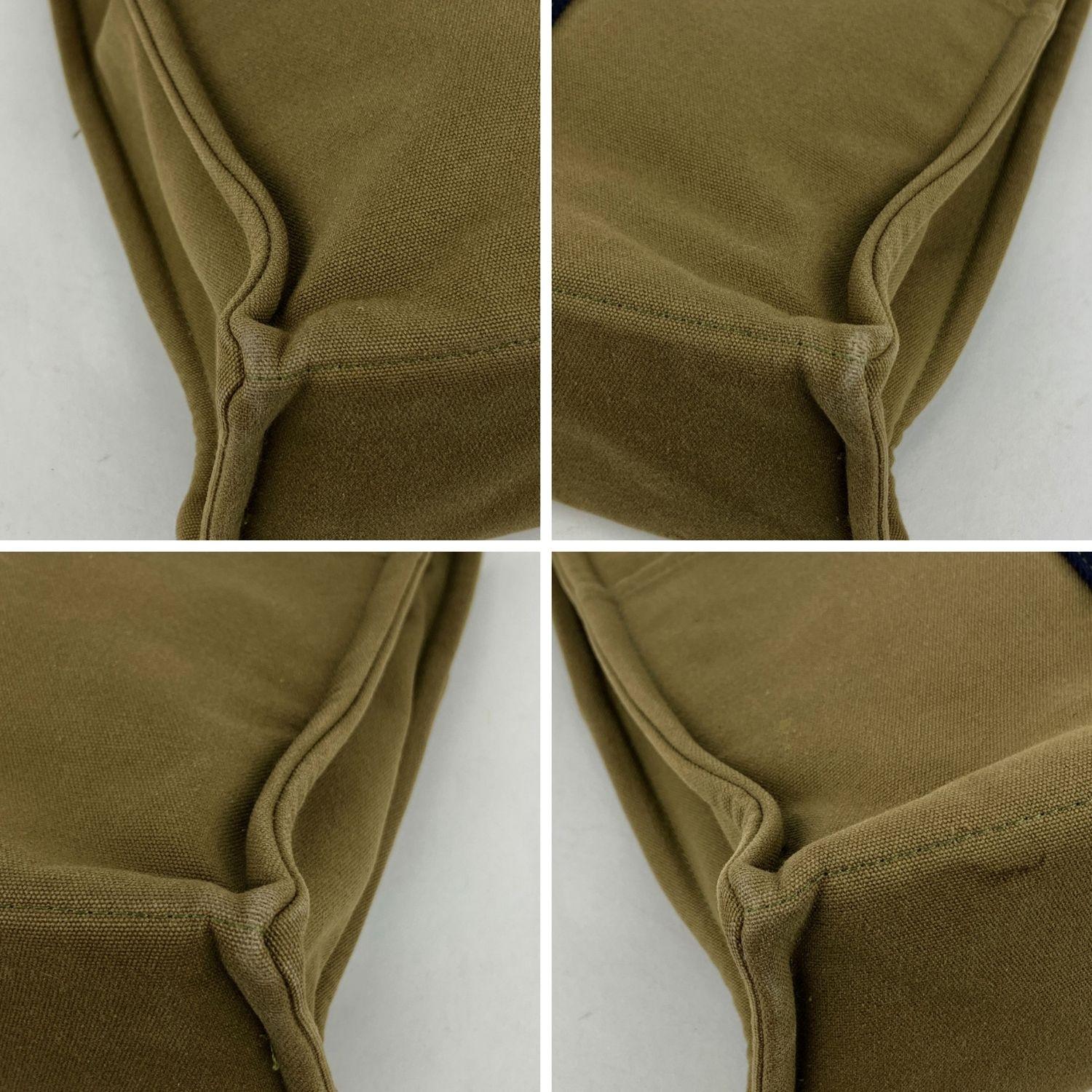 Women's Hermes Paris Military Green Cotton Fourre Tout MM Tote Bag