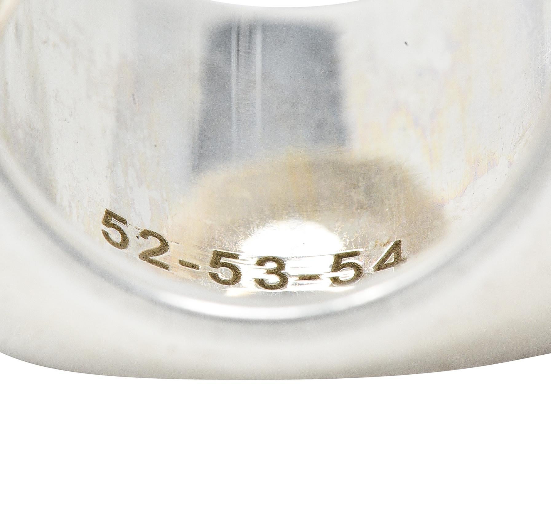 Hermés Paris Modernist Sterling Silber Spinnerei Würfel Vintage Ring 6