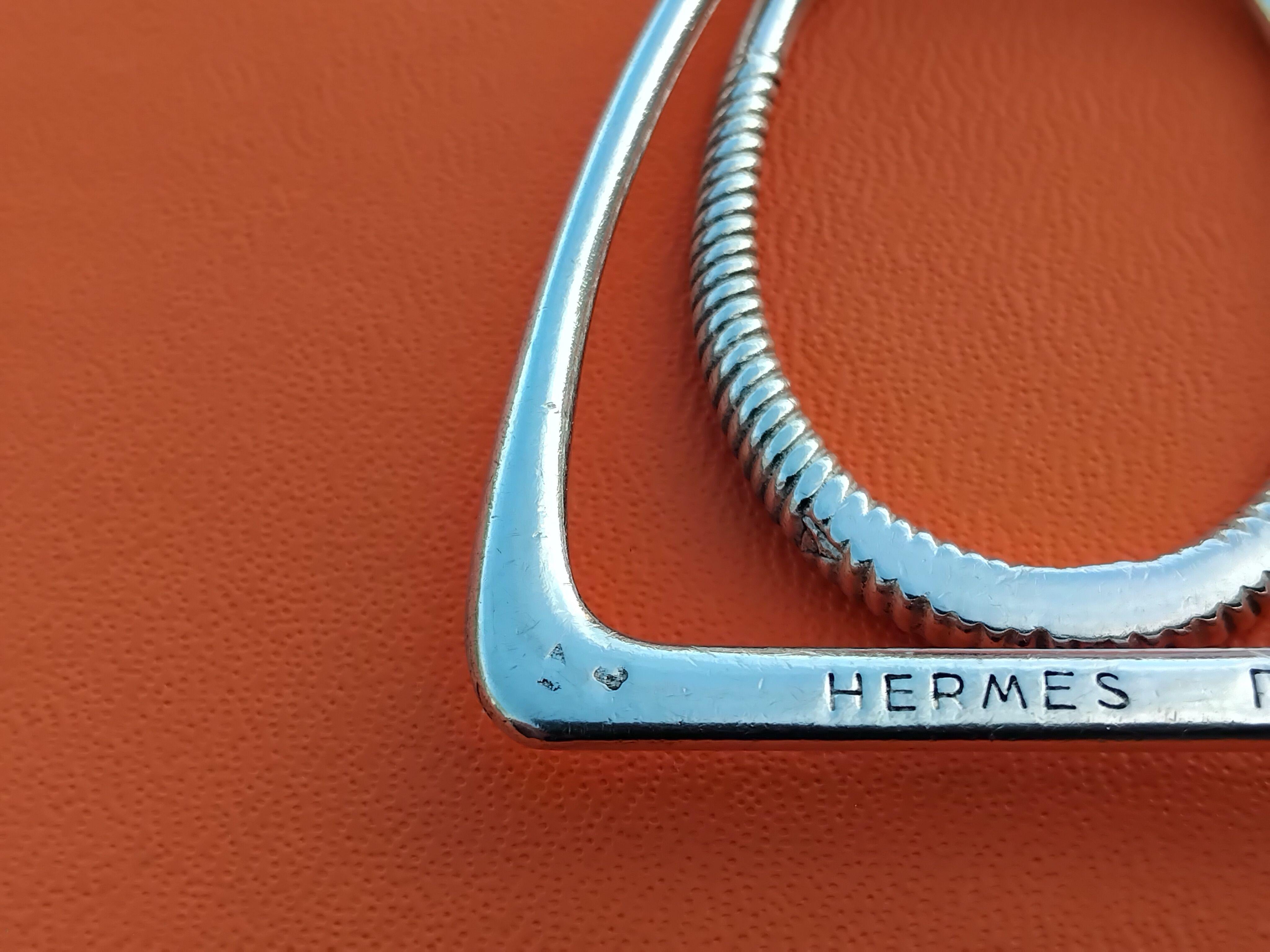 Hermès Paris Money Clip Stirrup Shaped in Silver Texas Rare For Sale 9