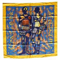 Hermes Paris Monsieur Et Madame Silk Scarf