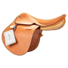 Hermes Paris Orange Leather Handmade Bespoke Polo G.L. Saddle, France