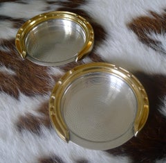 Hermès, Paris - Pair Equestrian Horseshoe Wine Coasters c.1950