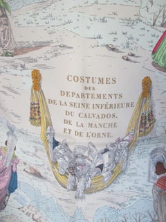 Hermes Paris Pink Silk Scarf " Normandy Costumes  "by Zoe Pauwels