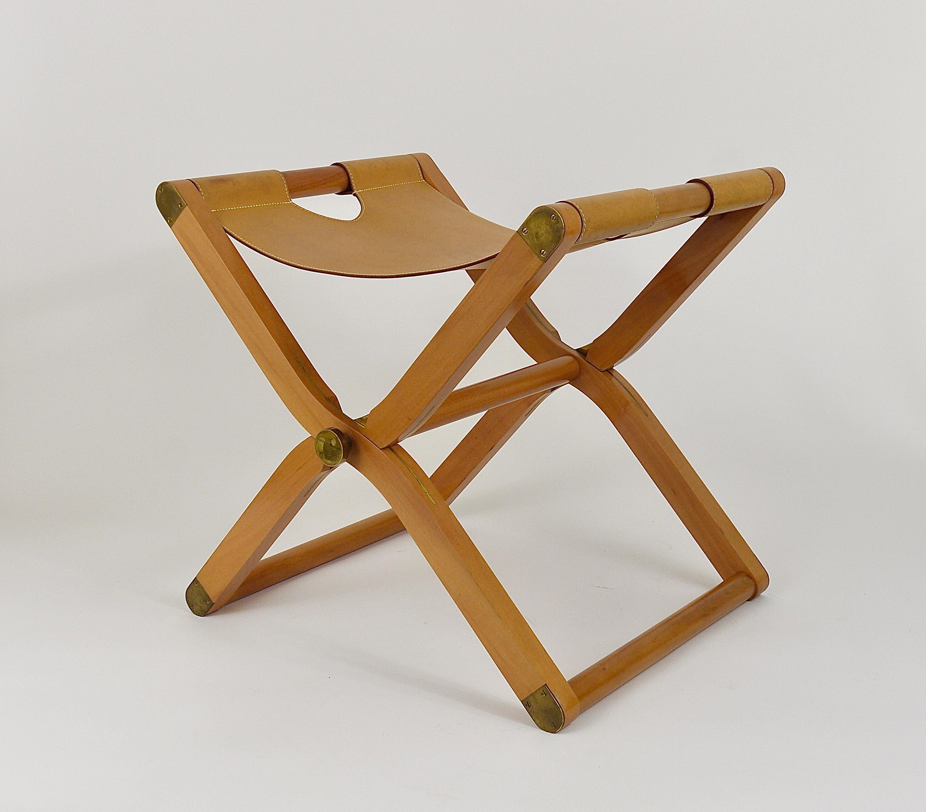 Hermès Paris Pippa Folding Stool, Rene Dumas & Peter Coles, France, 1990s In Good Condition In Vienna, AT