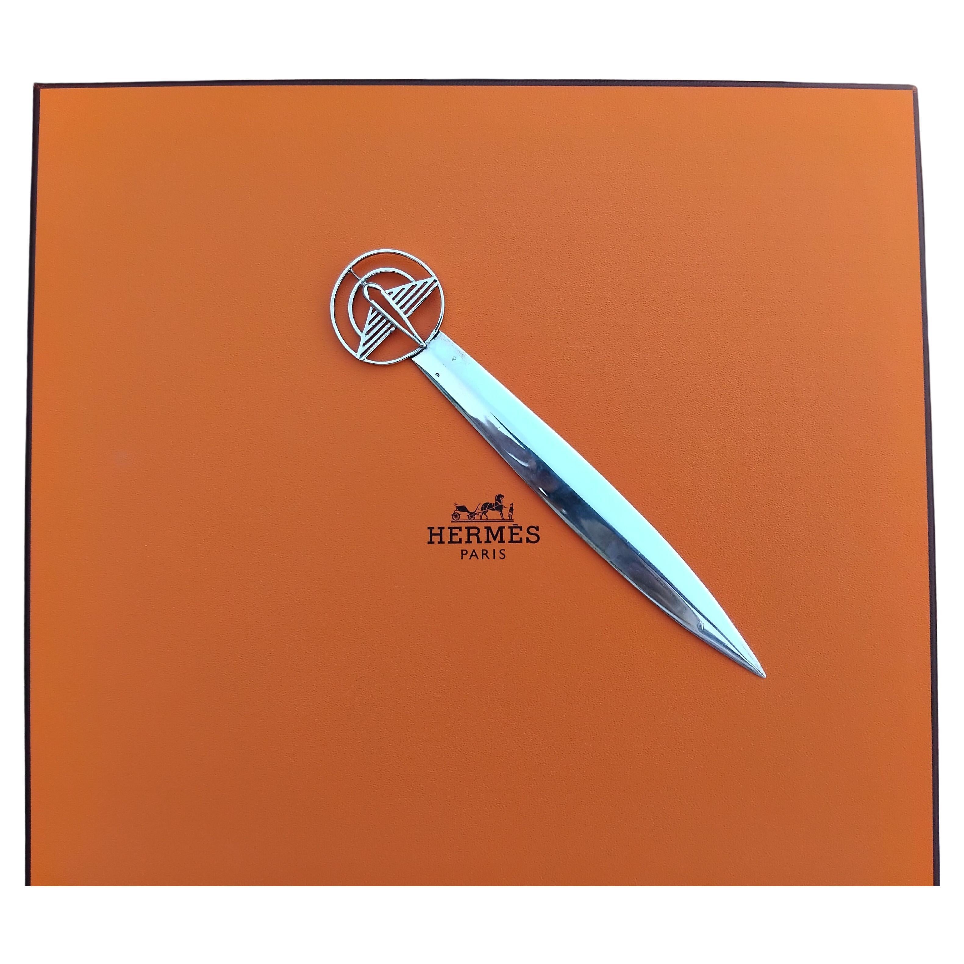 Hermès Paris Plane Letter Opener Silver Airplane and Radar