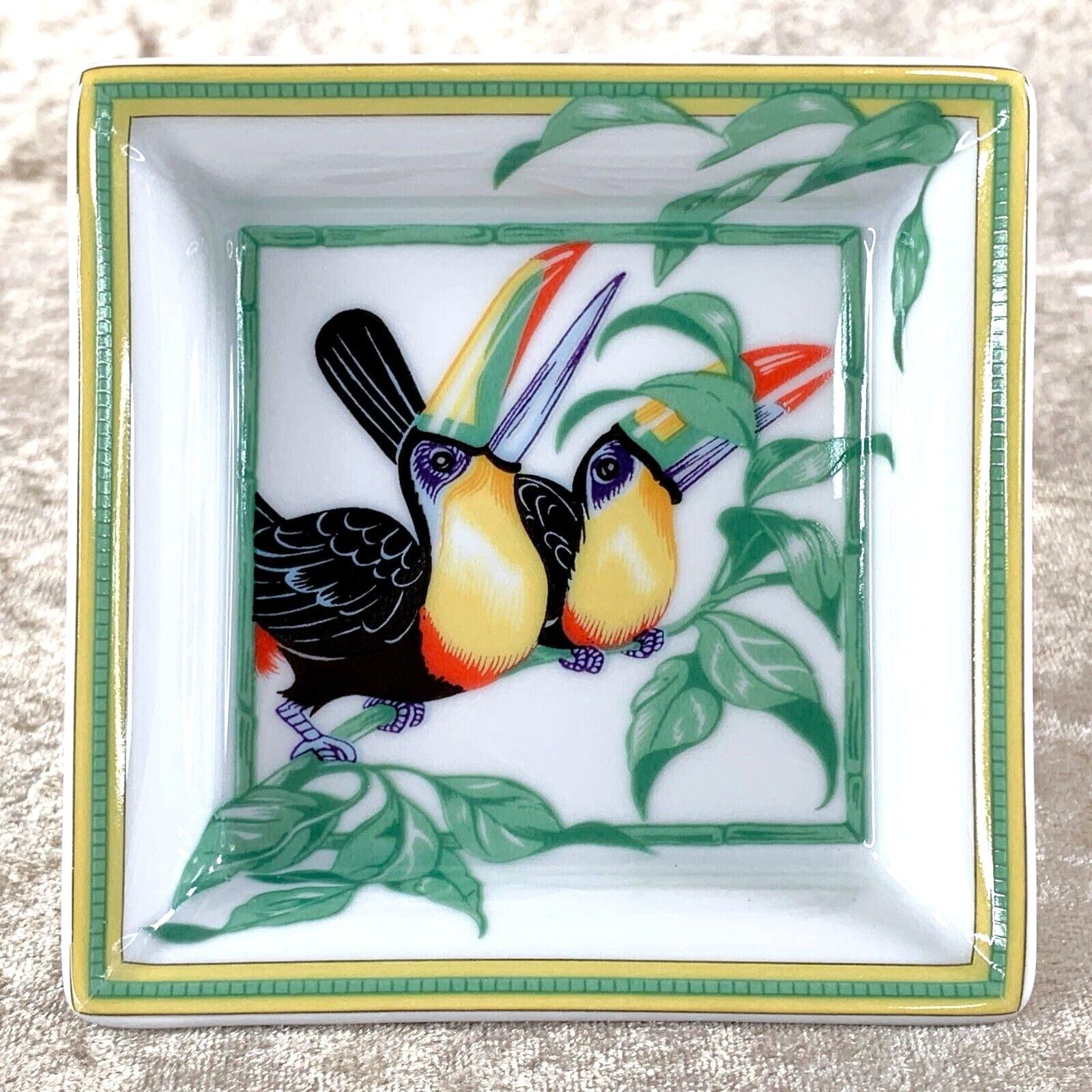 Hermes Paris Porcelian Mini Cigar Ashtray Toucan Bird 4