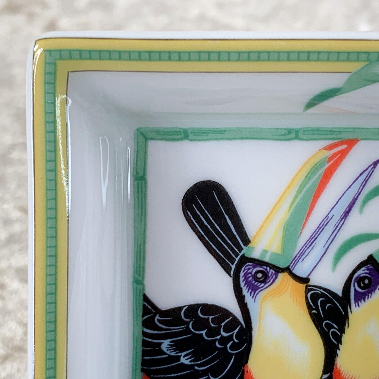 Hermes Paris Porcelian Mini Cigar Ashtray Toucan Bird 1