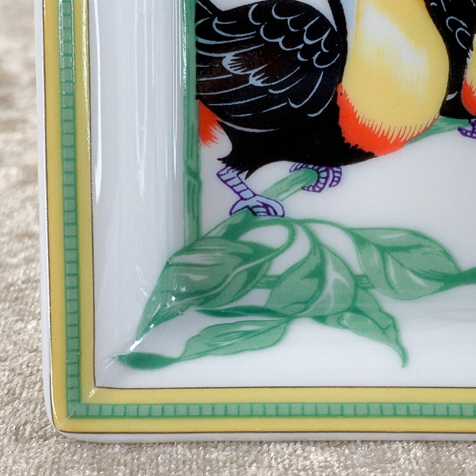 Hermes Paris Porcelian Mini Cigar Ashtray Toucan Bird 2