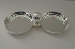 Hermes, Paris, Seltene Doppel-Golf Vide Poche / Tabletts um 1950