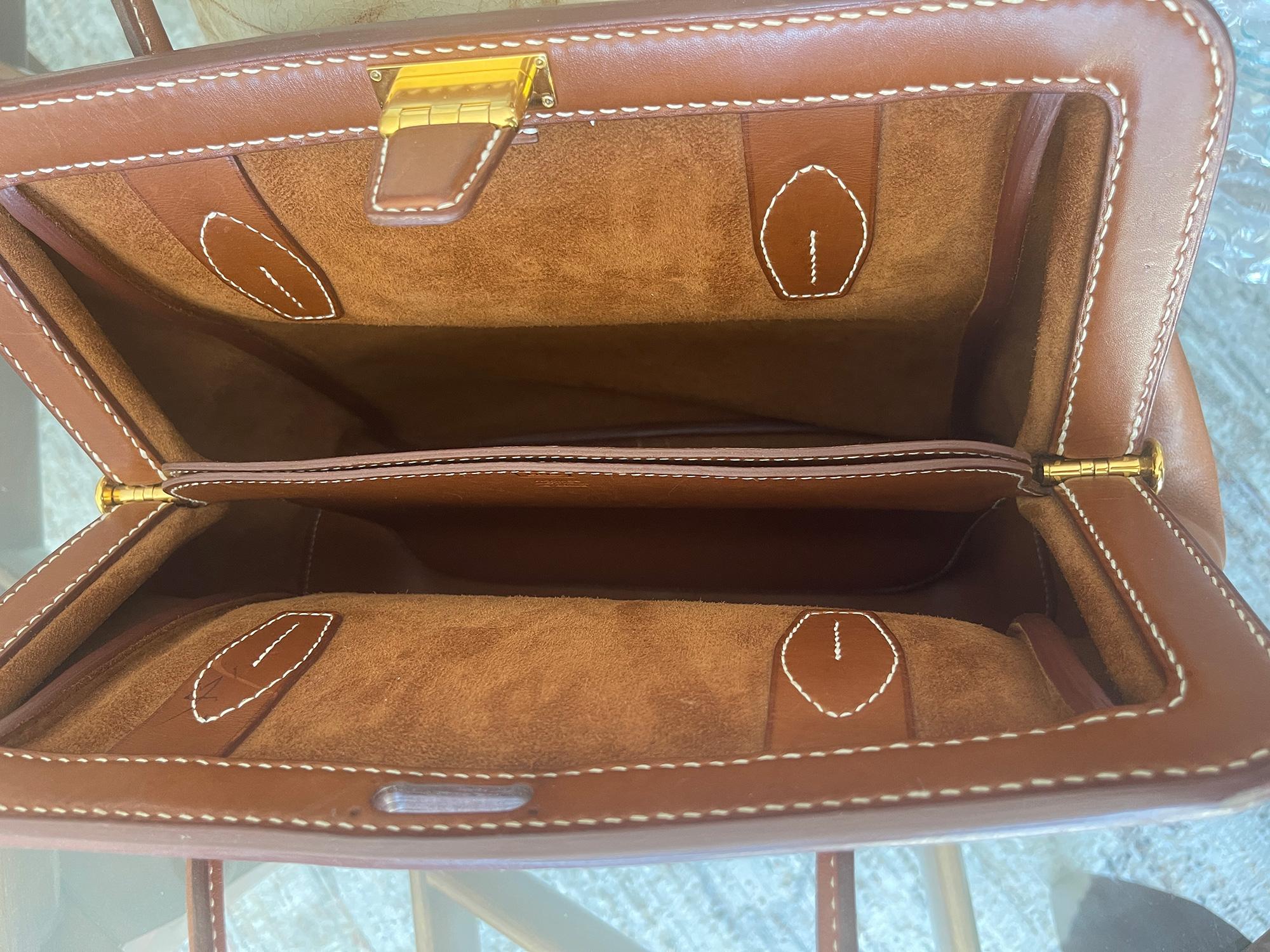 HERMES Paris - Rare Tan Barenia Calfskin Convoyeur Bag. Limited Edition 3