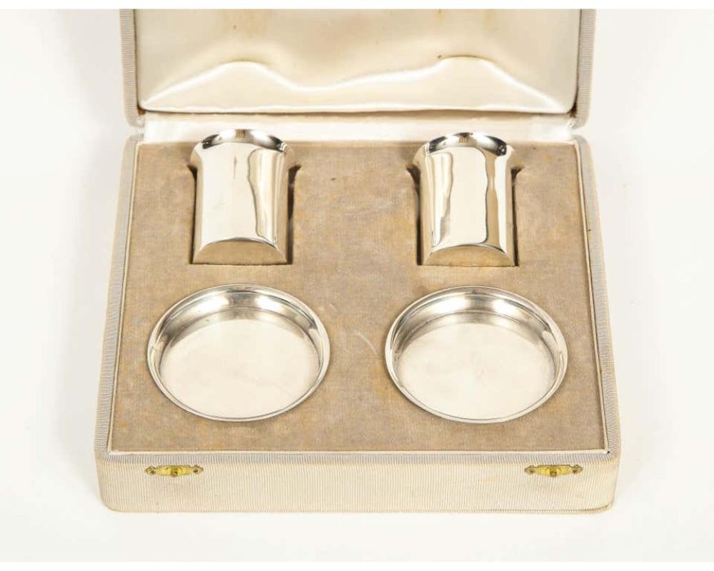 Art Deco Hermes Paris & Ravinet d'Enfert, a Rare French Silver Smoking Set