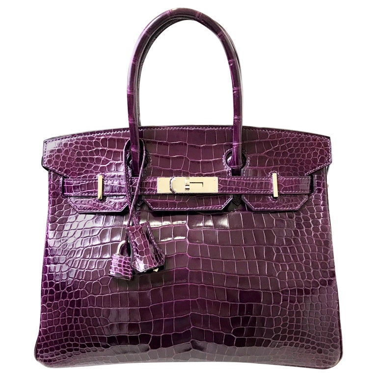 Herm s Paris  Sac Birkin 30 Porosus crocodile 2012 For Sale 