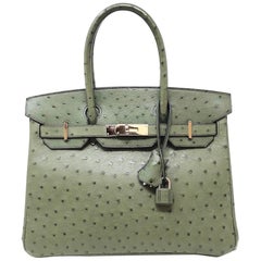 Hermès Birkin 30 Vert Titien Ostrich Gold Hardware GHW — The French Hunter