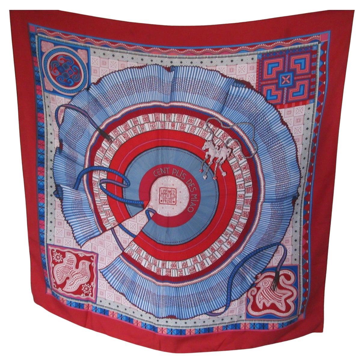 Foulard Hermès Paris Cent Plis De Miao par Aline Honoré