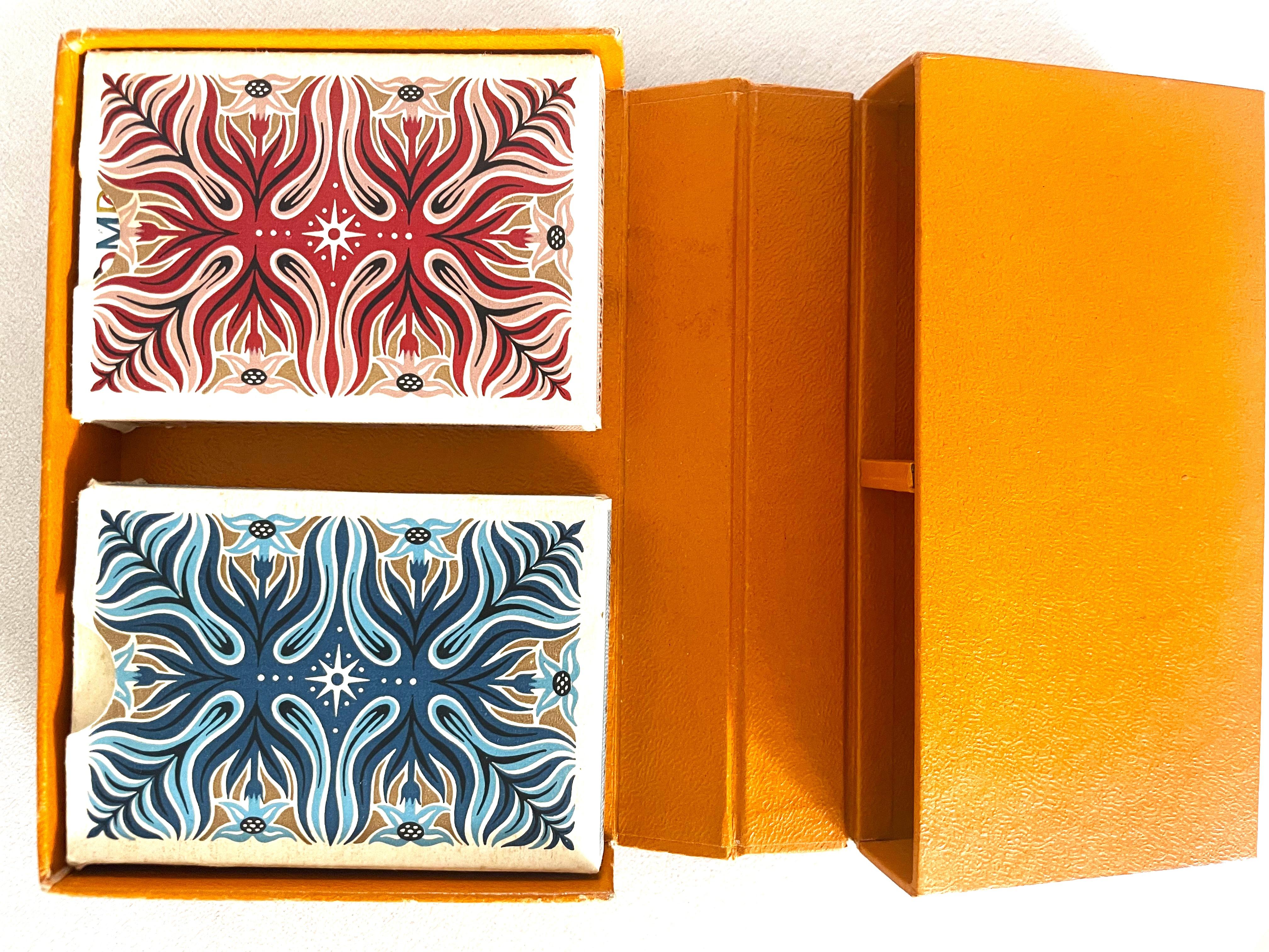 Beige Hermès Paris Set of Playing Cards 1948 designed by Cassandre Collectors Item