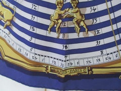 Hermès Paris Silk Scarf Dies et Hore by F. Faconnet 90 cm