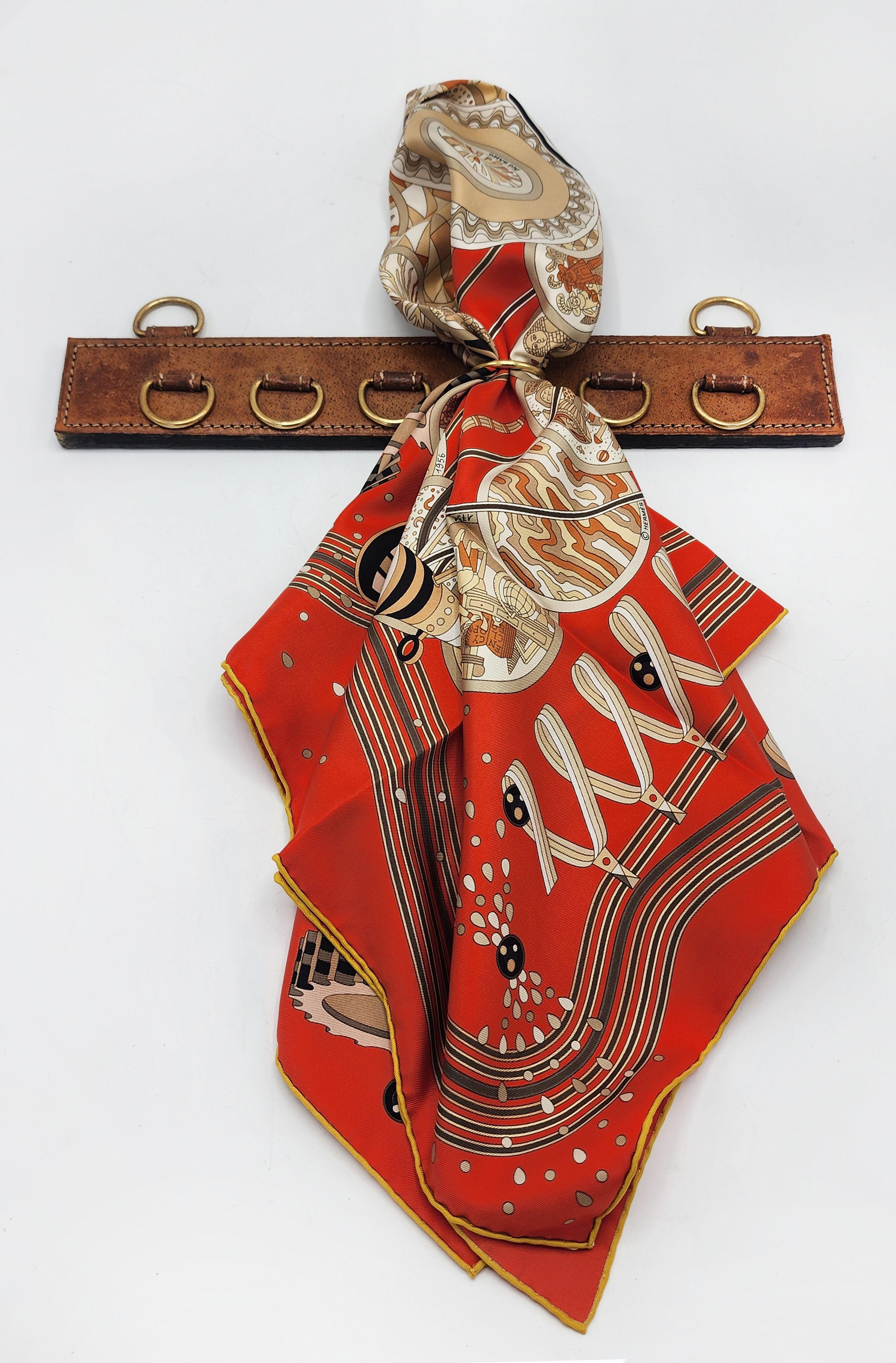 French Hermes Paris silk scarf from the 90s