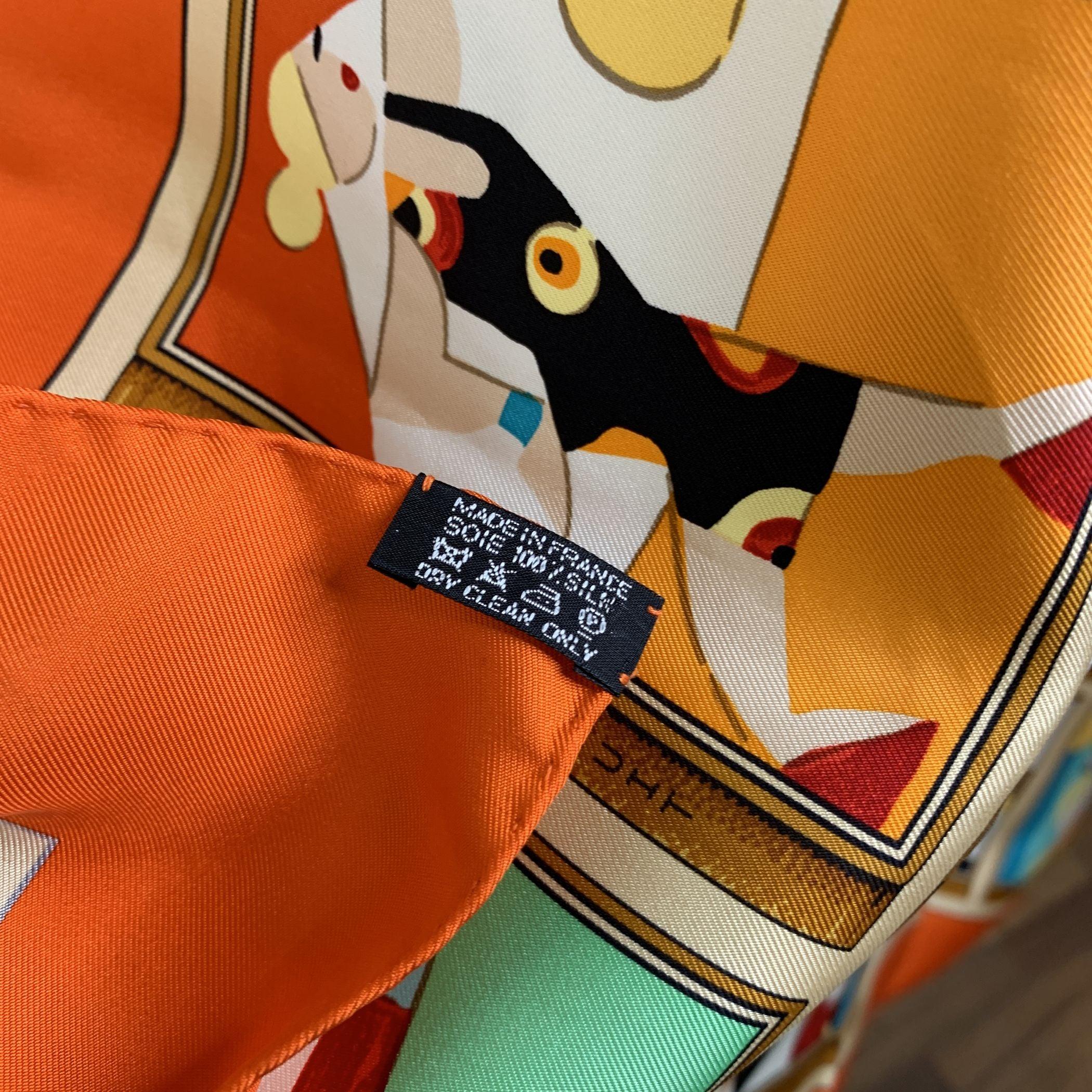 Women's Hermes Paris Silk Scarf Les Petits Métiers de Paris 2006 Petrossian For Sale
