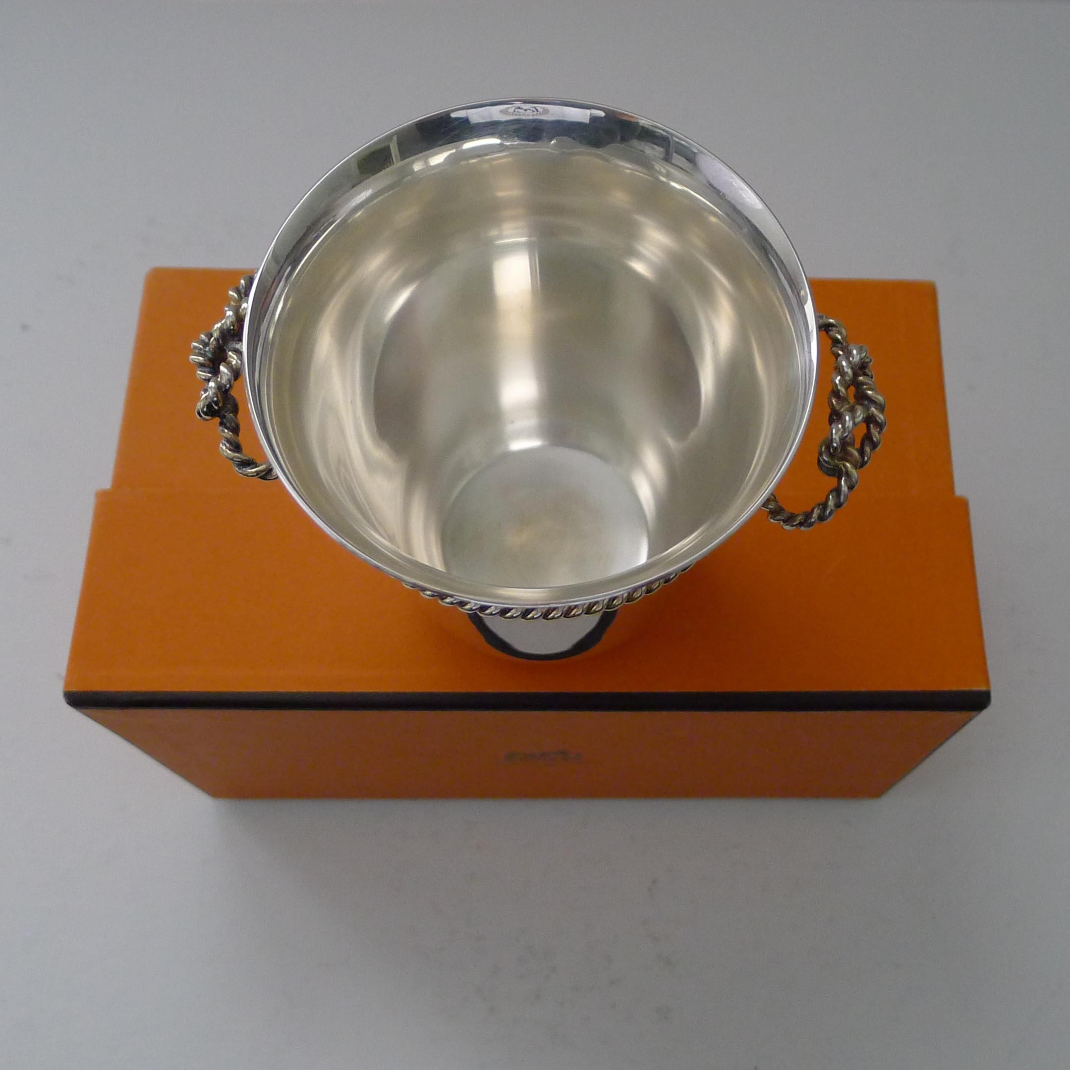 Hermes, Paris - Silver & Gold Plated Vase / Beaker / Desk Cup For Sale 2