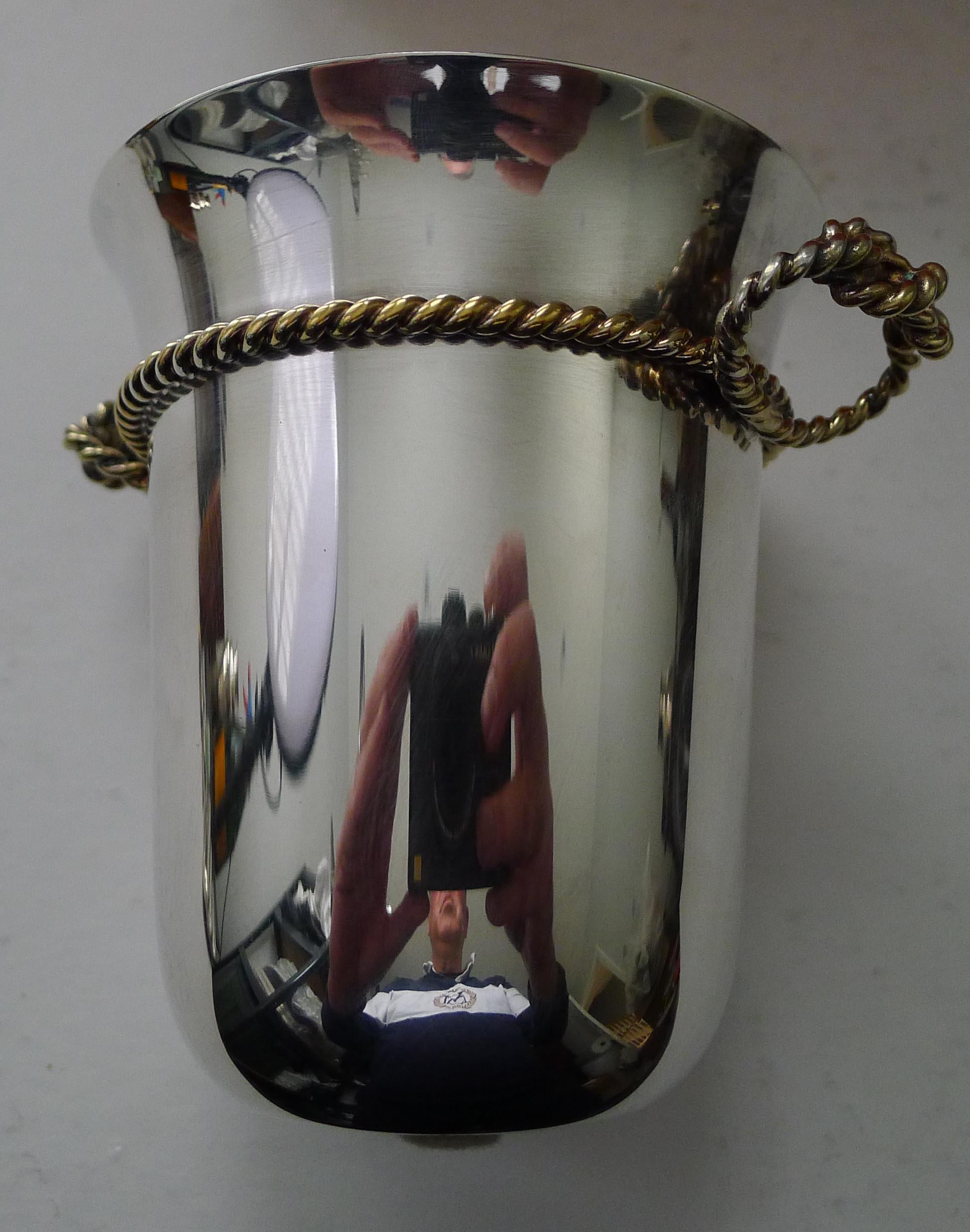 Hermes, Paris - Silver & Gold Plated Vase / Beaker / Desk Cup For Sale 5