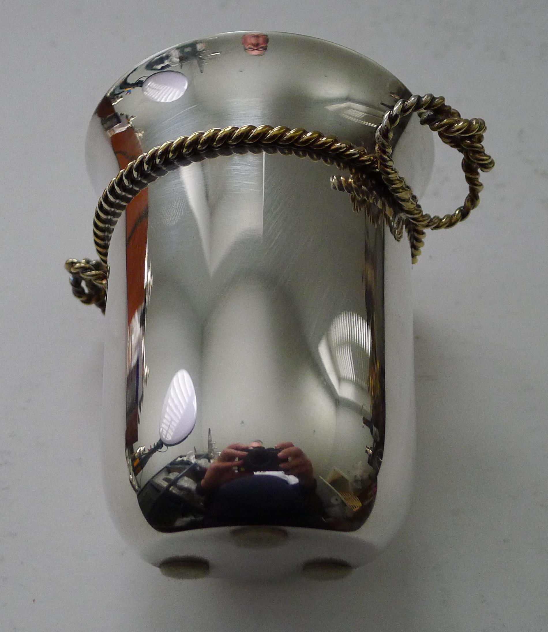 Hermes, Paris - Silver & Gold Plated Vase / Beaker / Desk Cup For Sale 7