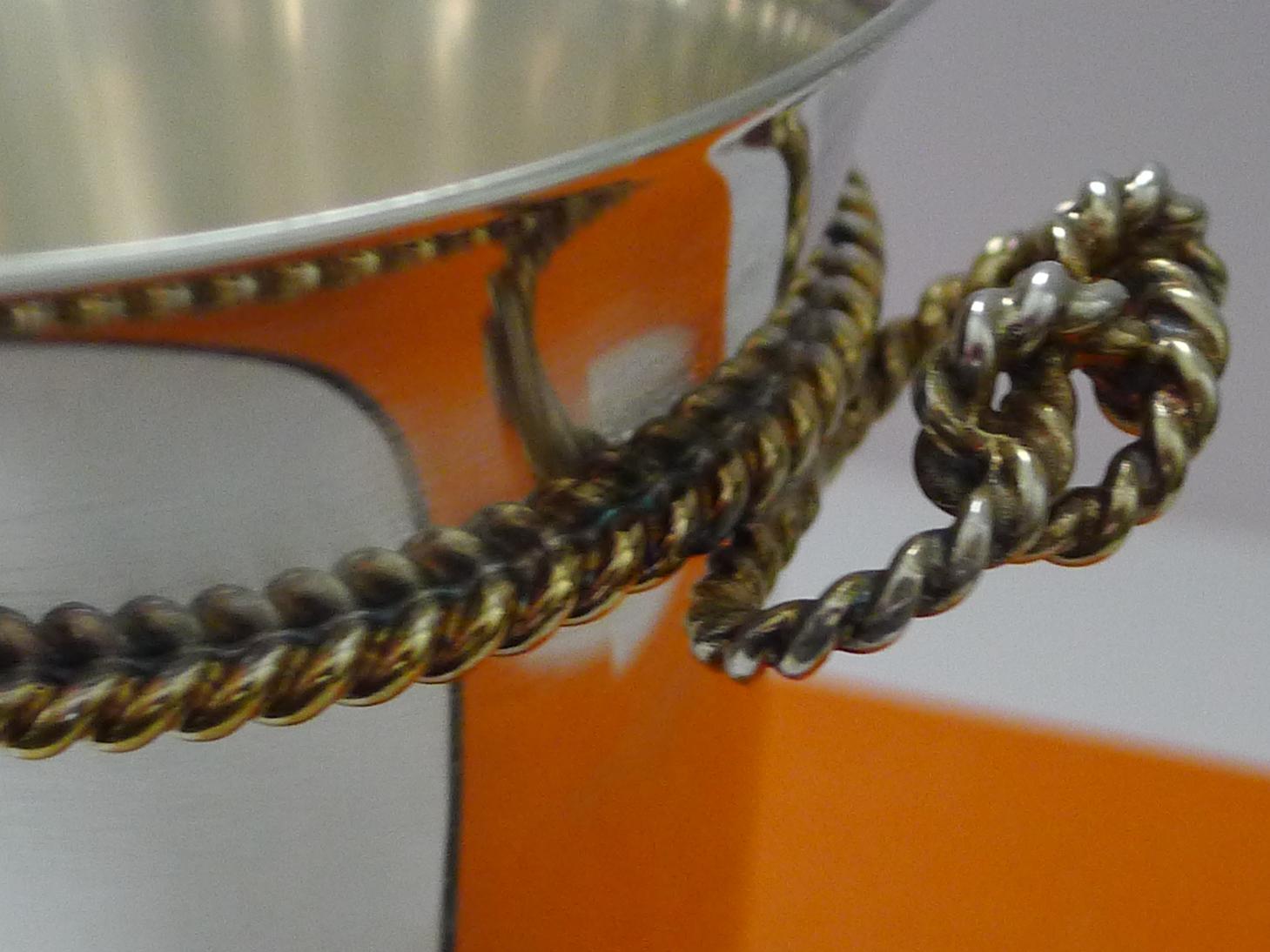 Hermes, Paris - Silver & Gold Plated Vase / Beaker / Desk Cup For Sale 1