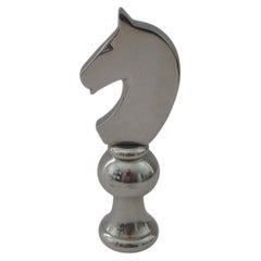 Hermes Paris, Silver Plated Bottle Opener - Chess / Equestrian