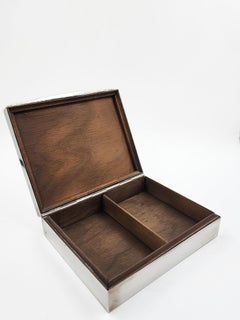 Hermes Paris silver-plated metal art deco box