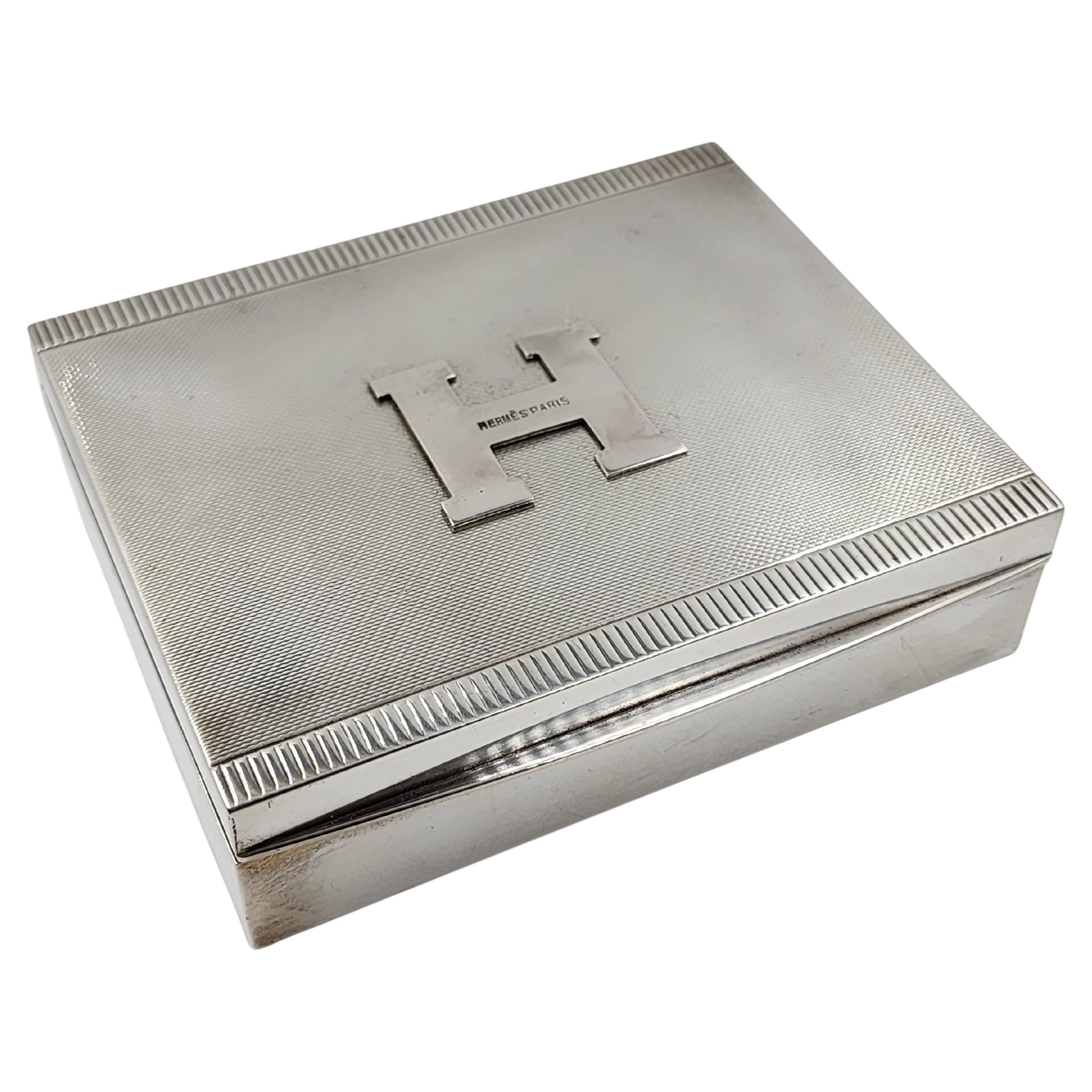 Scatola art déco in metallo argentato di Hermes Paris