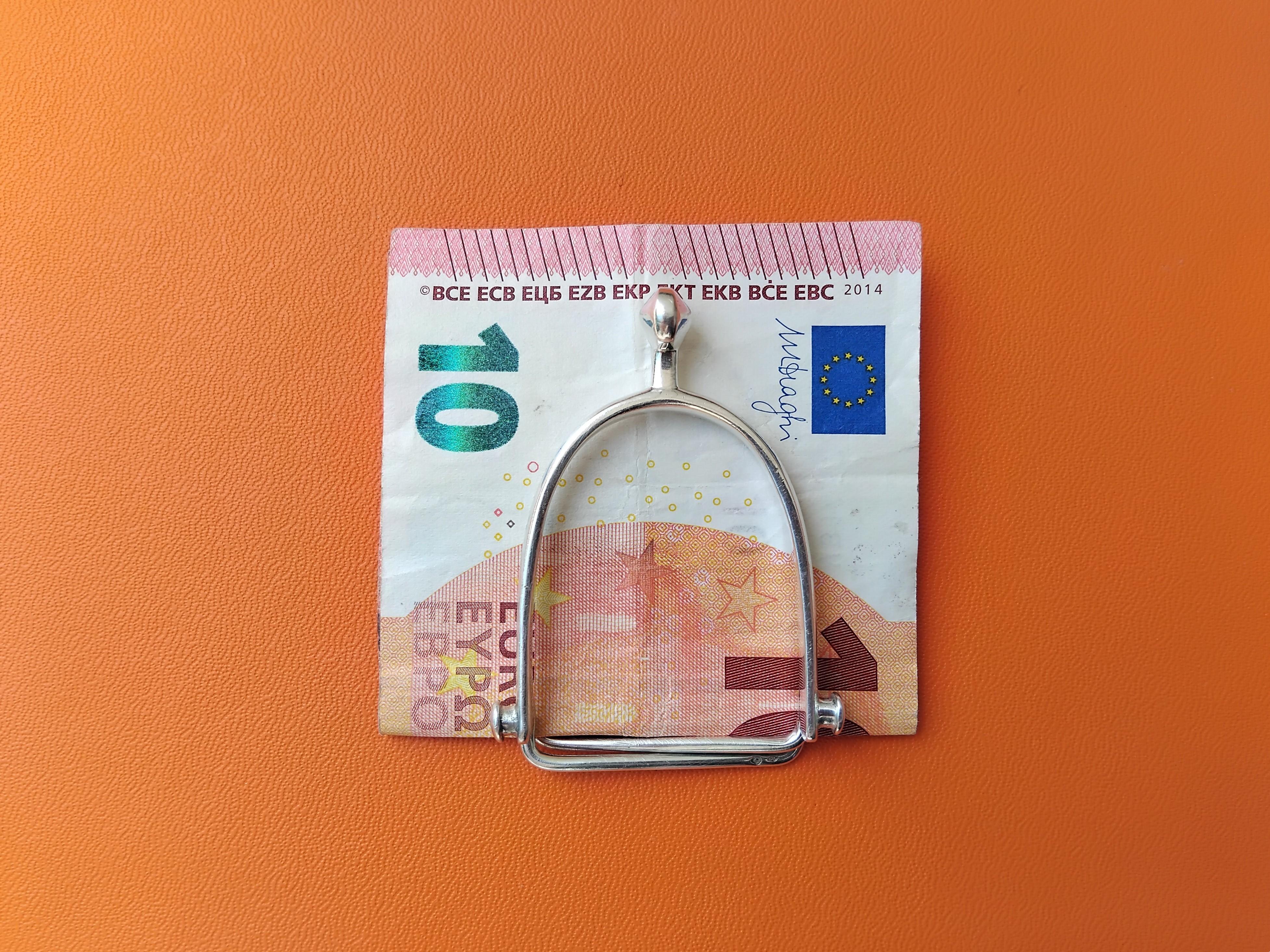 Hermès Paris Pinza para billetes de plata con forma de espuela Gaetan De Percin Caballo Texas en venta 6