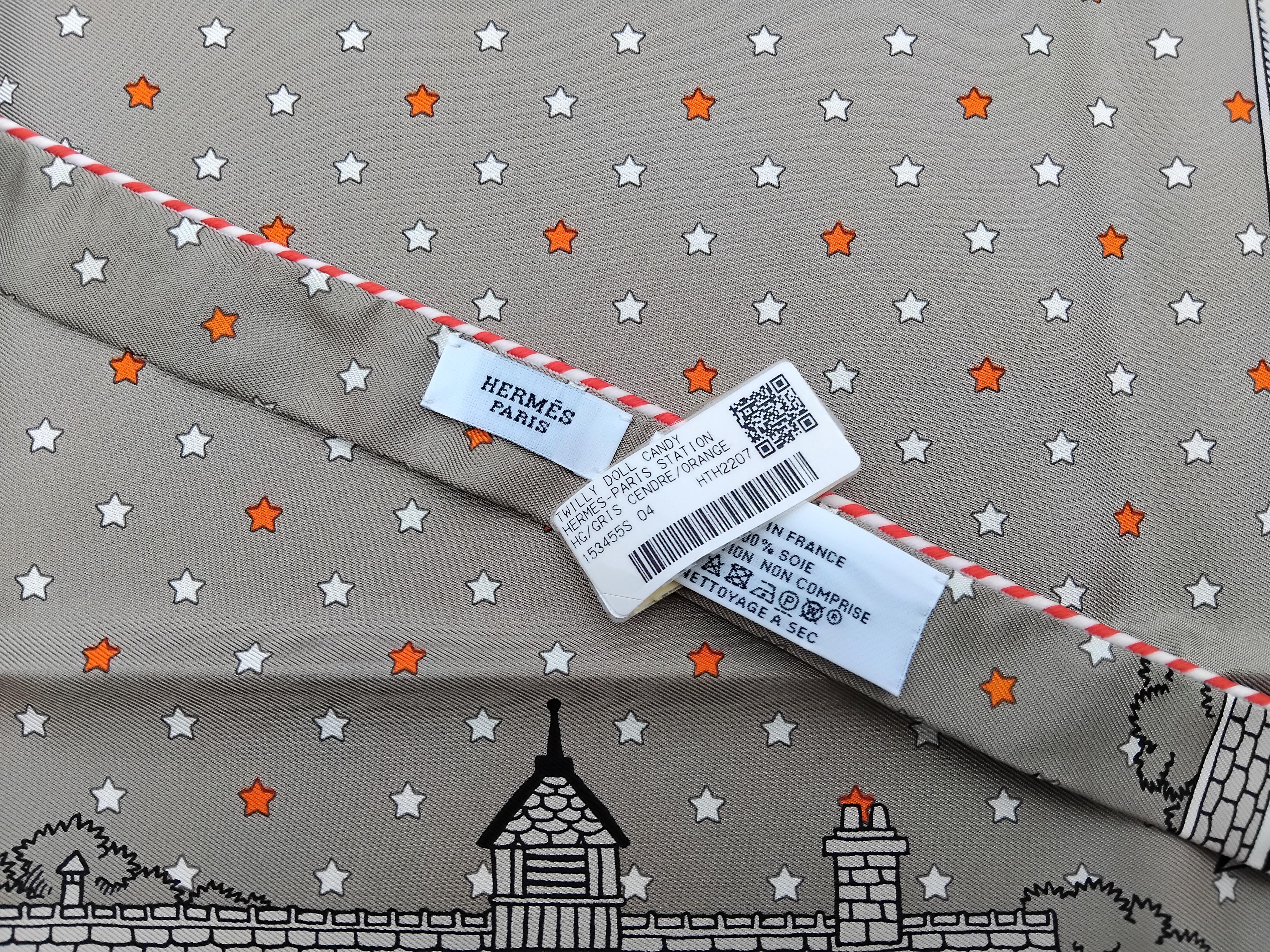 Hermès Paris Station Set of 2 Matching Silk Scarves Texas Wild West 6