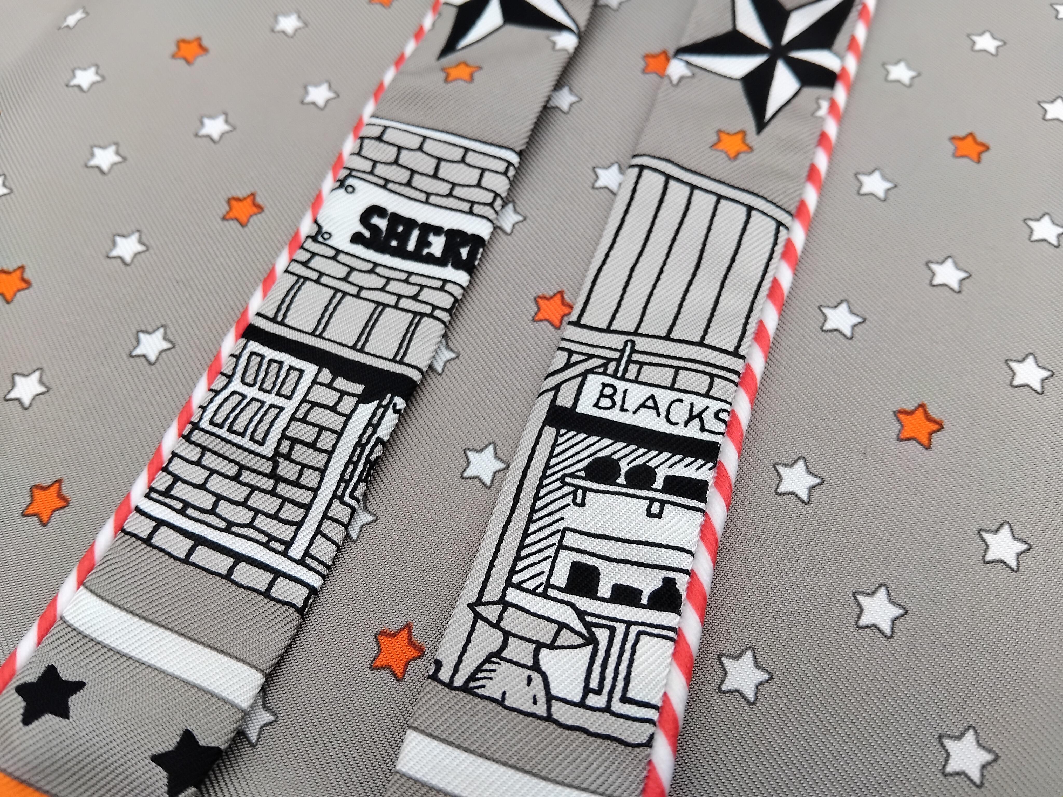 Hermès Paris Station Set of 2 Matching Silk Scarves Texas Wild West 8