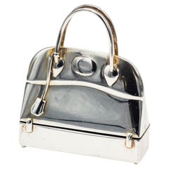 Hermès Paris Sterling Silver Bolide Bag Pill Box Charm Pendant