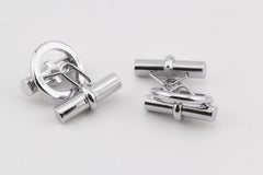 HERMES PARIS Sterling Silber Chaine D'Ancre Vintage Manschettenknöpfe mit Knebel