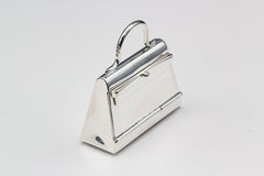 Hermes Paris Sterlingsilber Kelly Bag Pill Box Charm Anhänger