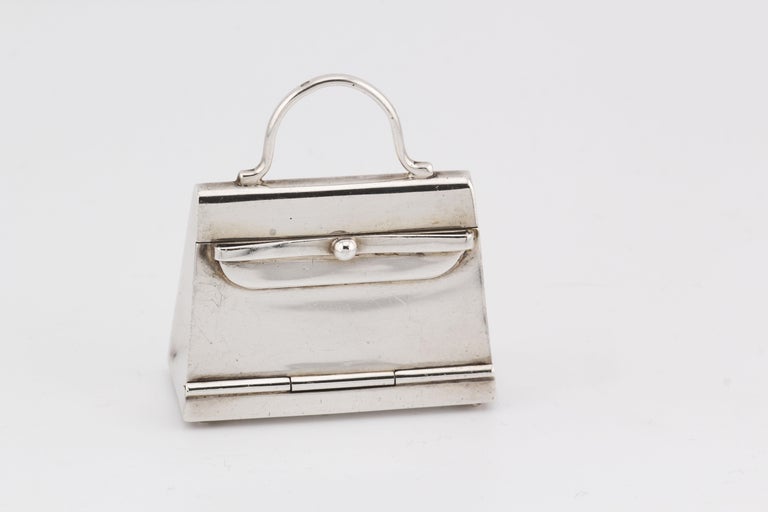 Hermès Paris - Pendentif breloque « Kelly Bag Pill Box » en argent sterling