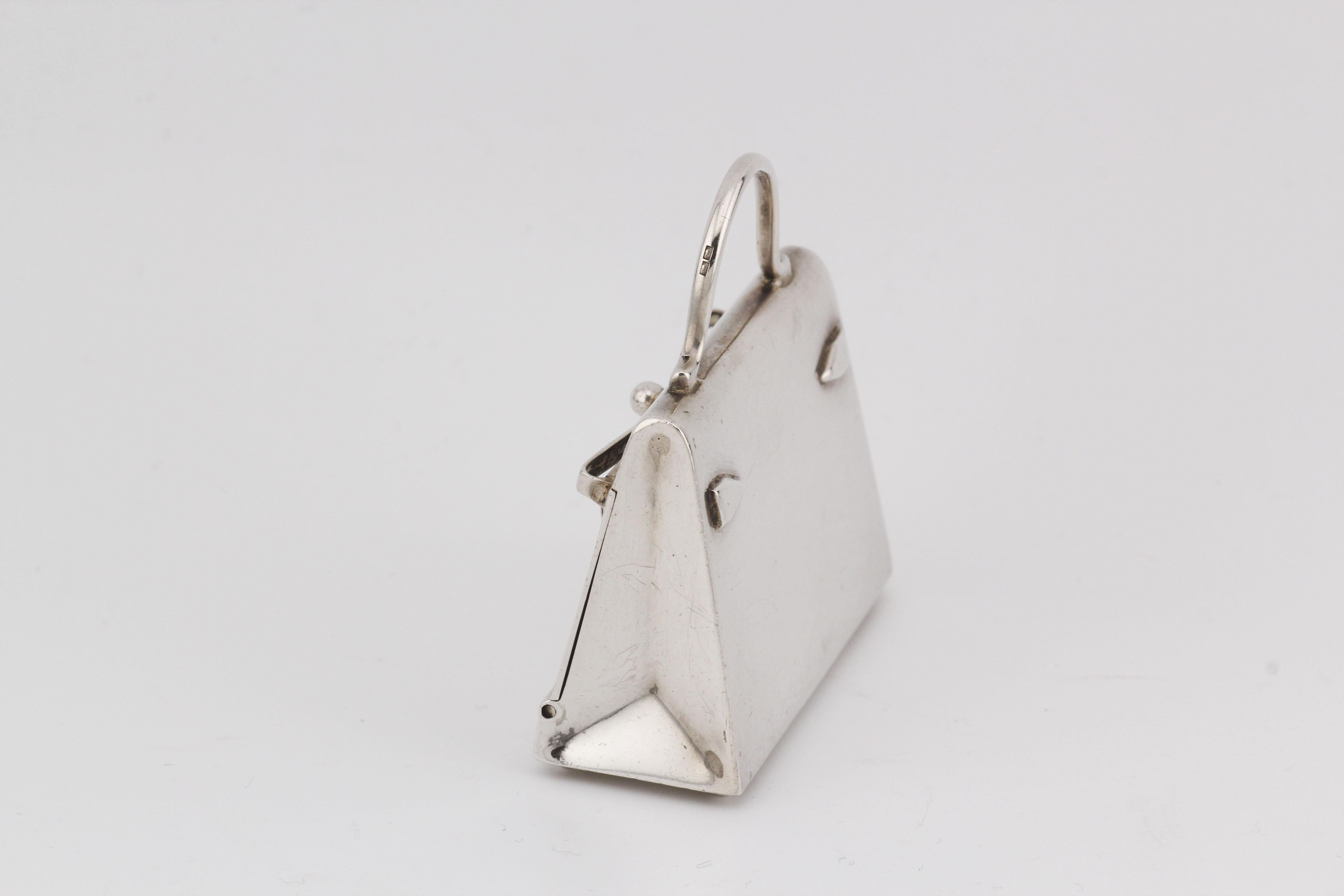 Colgante Pastillero Kelly Bag Hermes Paris Plata de Ley 1