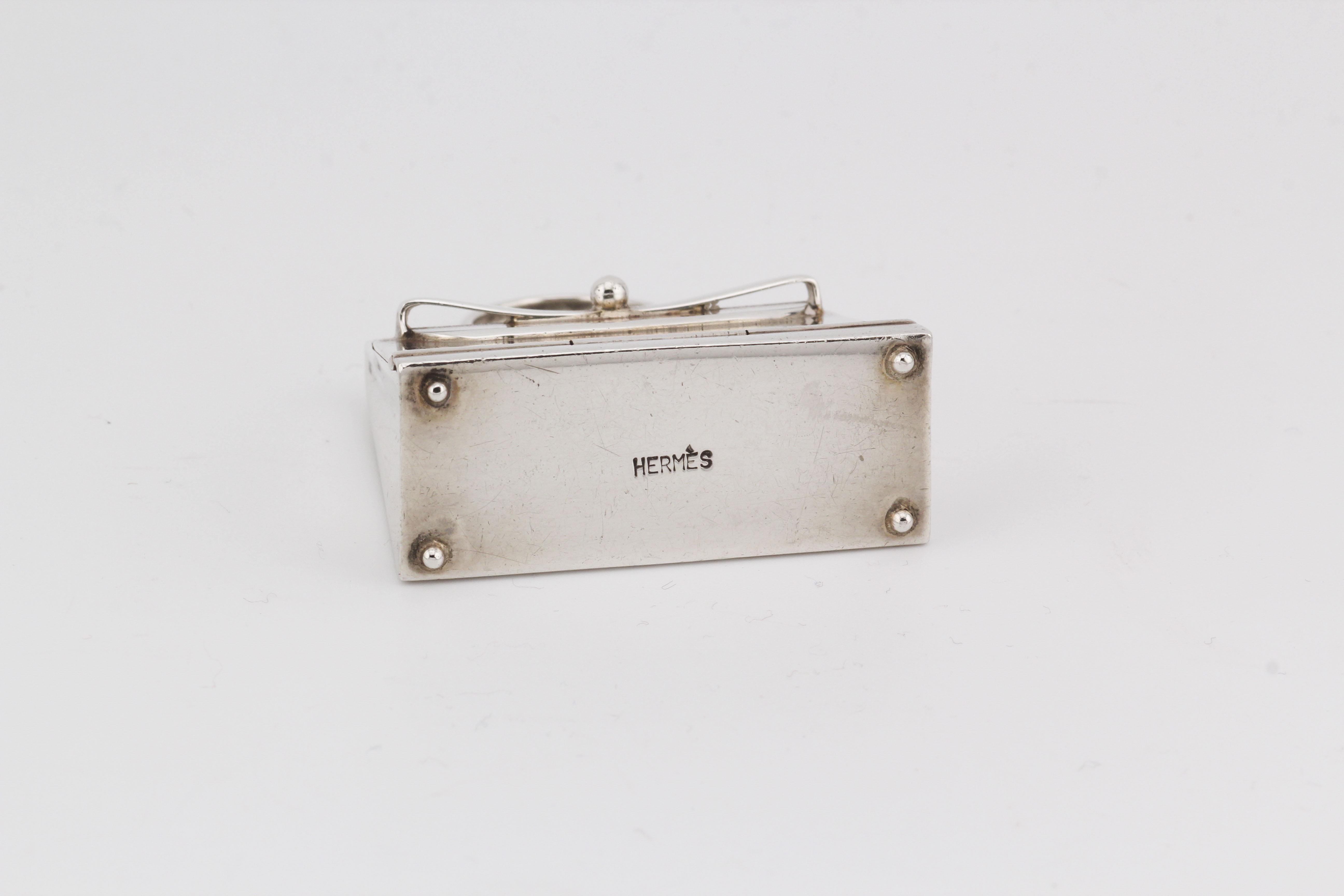 Colgante Pastillero Kelly Bag Hermes Paris Plata de Ley 2