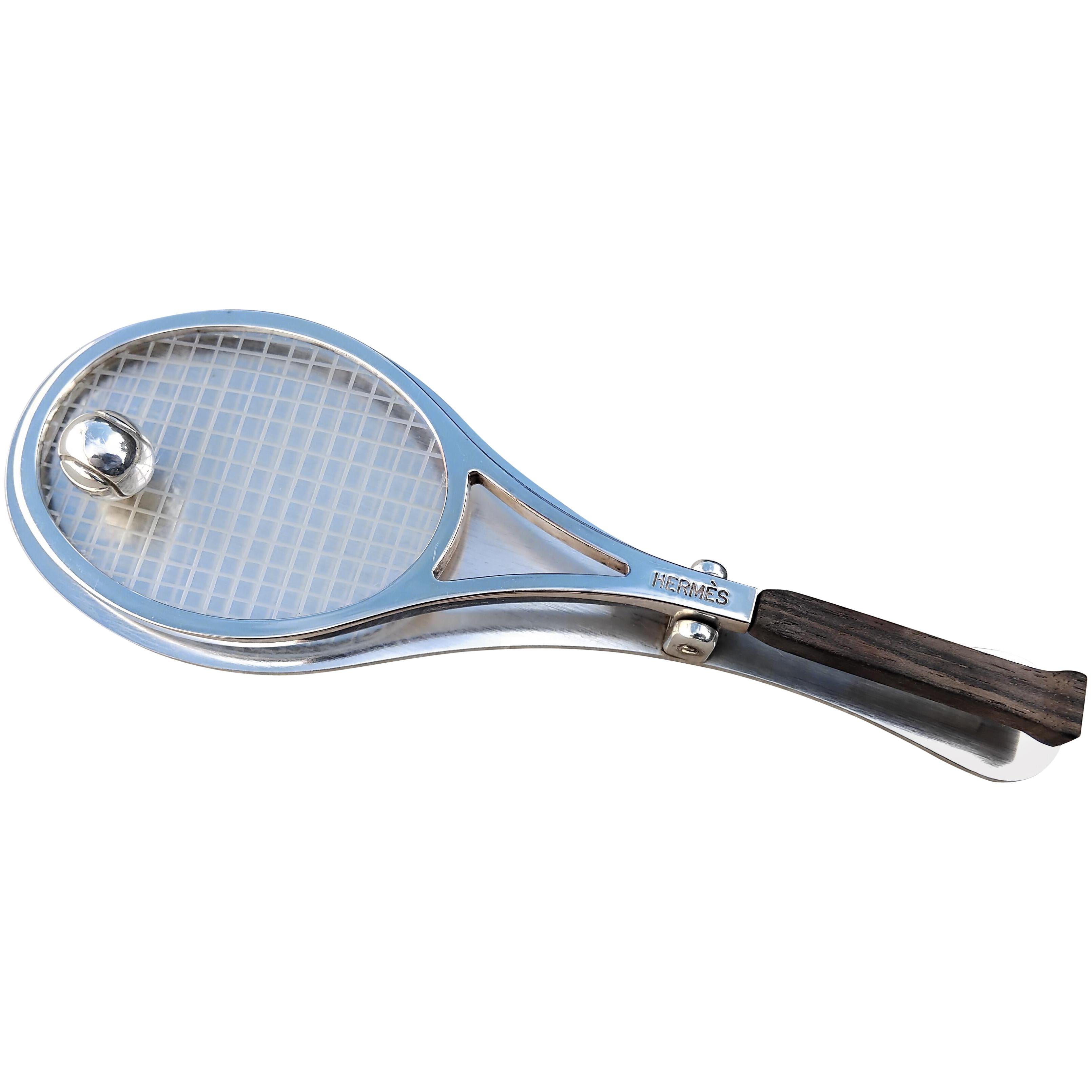 Blu Hermès Paris Racchetta da tennis Fermasoldi Fermasoldi Palla da tennis in vendita