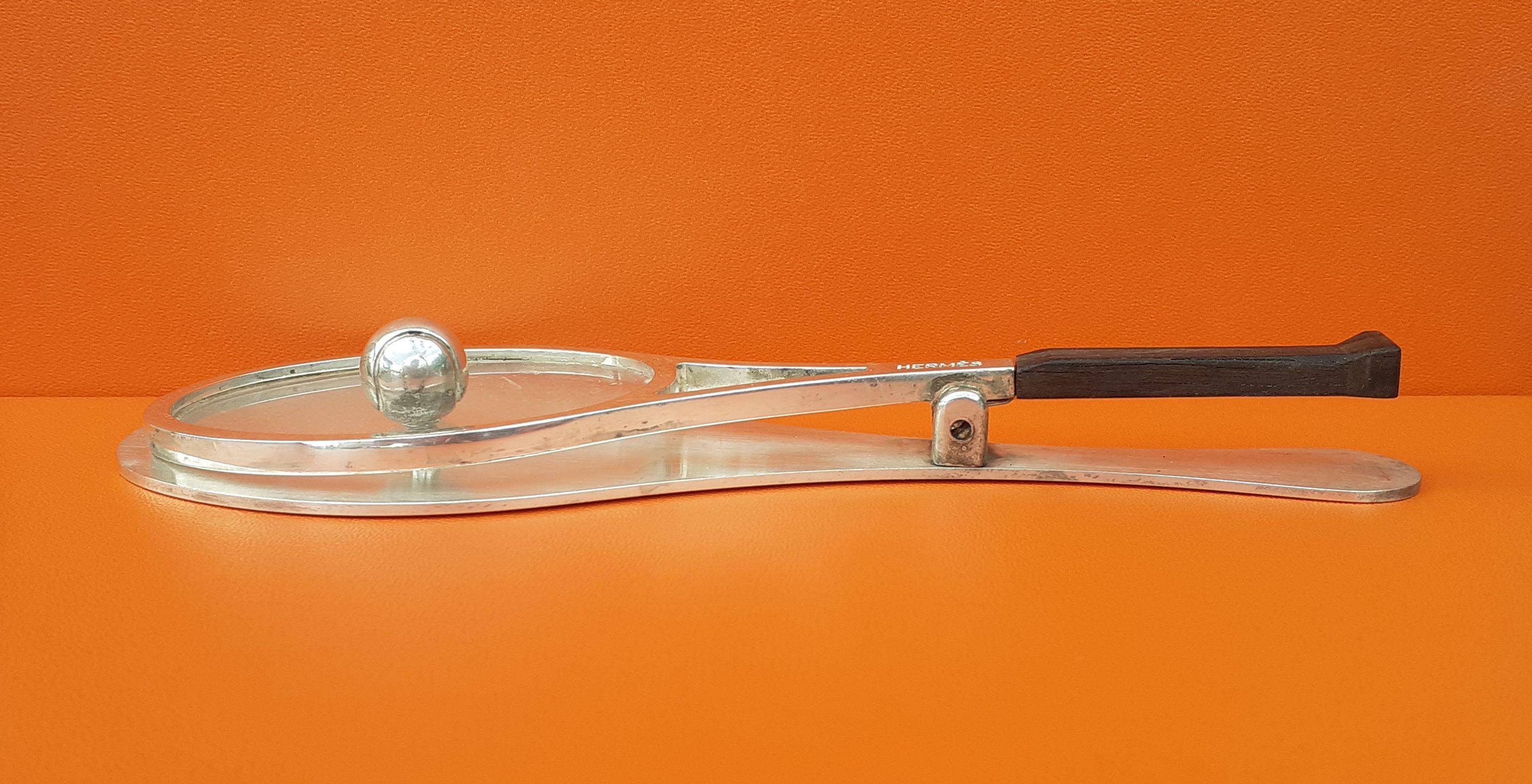 Hermes París Raqueta de Tenis Portapapeles Pinza para billetes Pelota de tenis Gris en venta