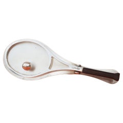 Hermes París Raqueta de Tenis Portapapeles Pinza para billetes Pelota de tenis