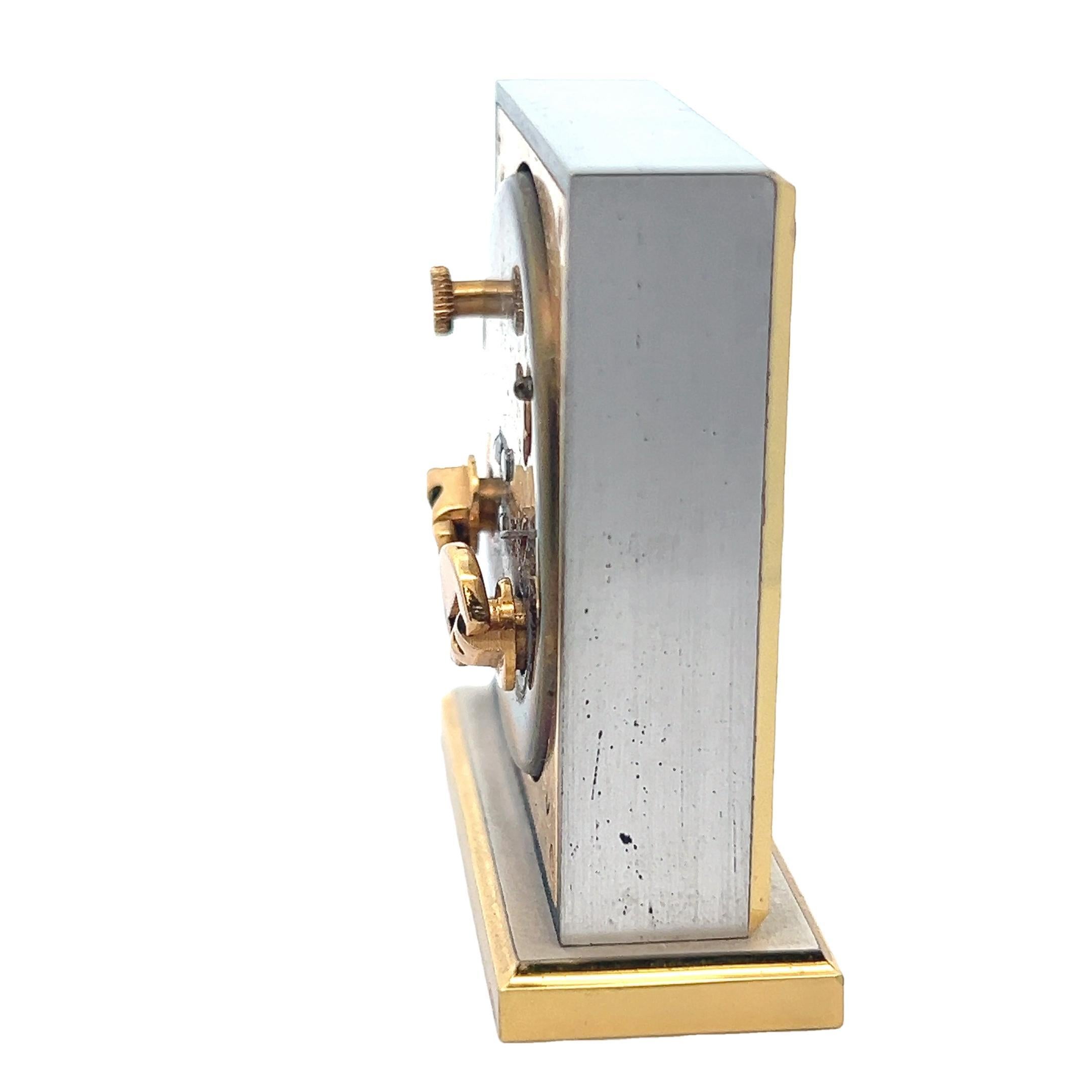Hermes Paris Travel Clock w/ Alarm in the Original Hermes Case For Sale 8
