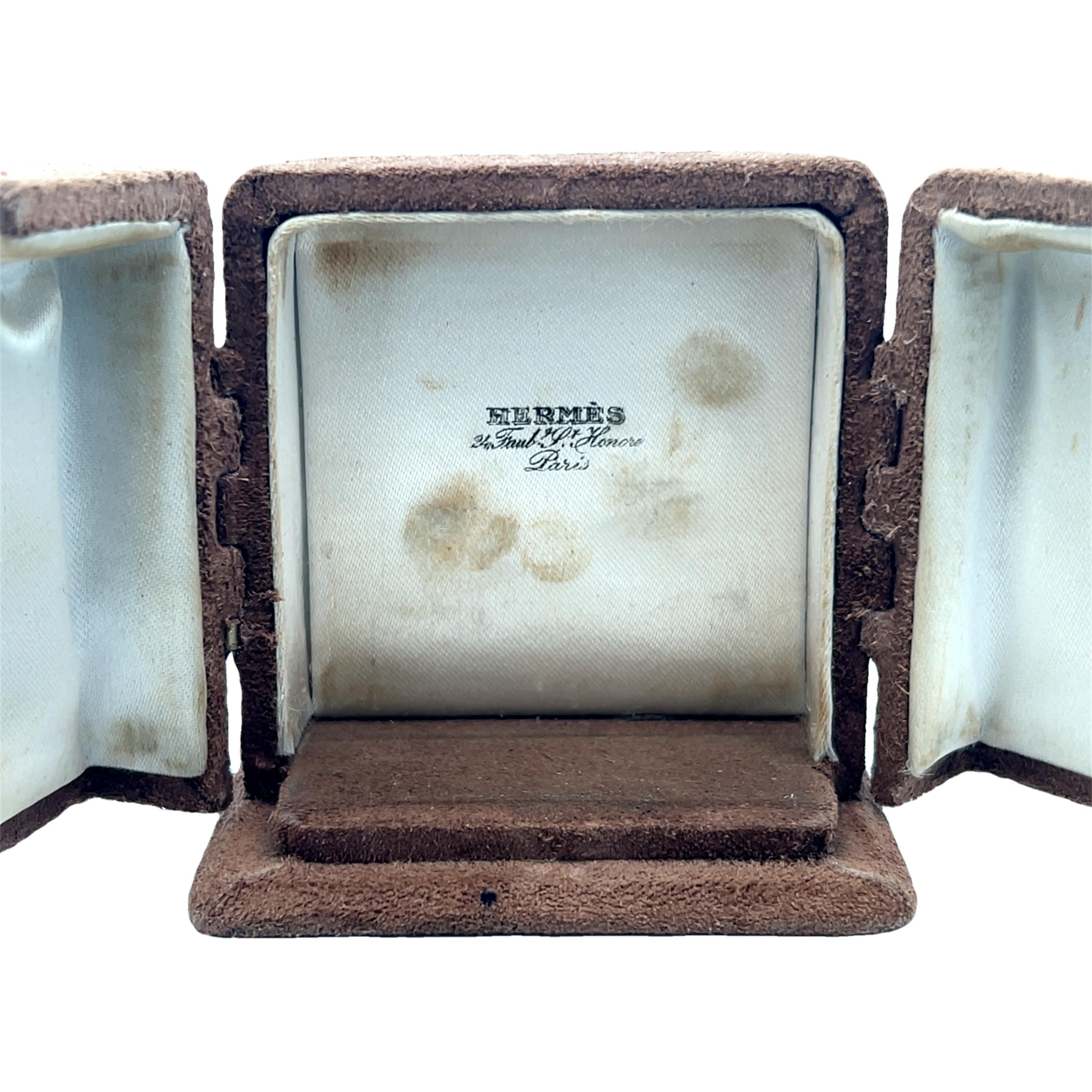 Hermes Paris Travel Clock w/ Alarm in the Original Hermes Case For Sale 9