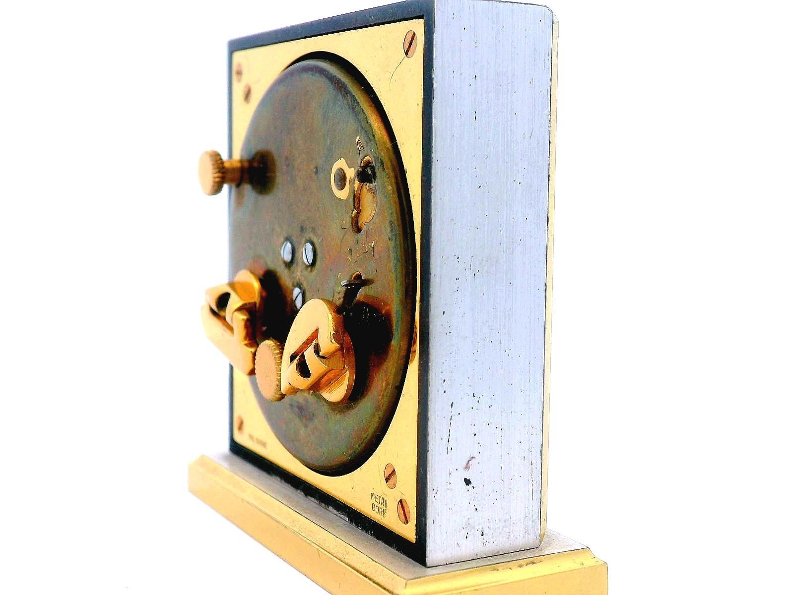 Hermes Paris Travel Clock w/ Alarm in the Original Hermes Case For Sale 5