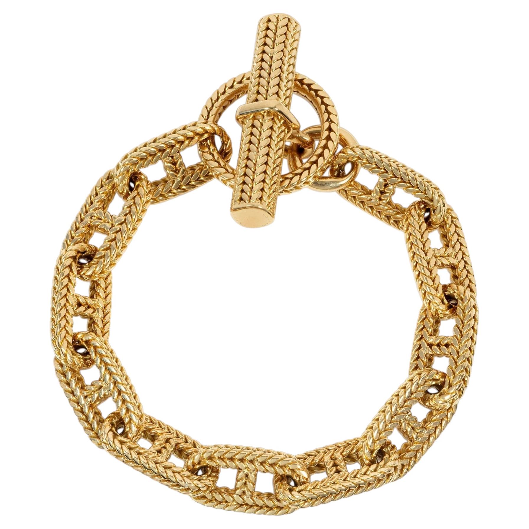 Hermès, bracciale Tresse Chaine D'ancre in oro, Parigi