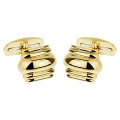 Hermes Paris Vintage 18k Yellow Gold Cufflinks