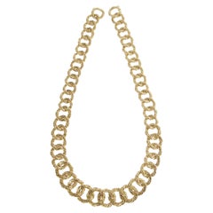 Hermes Paris Vintage 18k Yellow Gold French Necklace