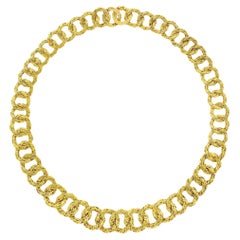 Hermes Paris Vintage 18k Yellow Gold Necklace